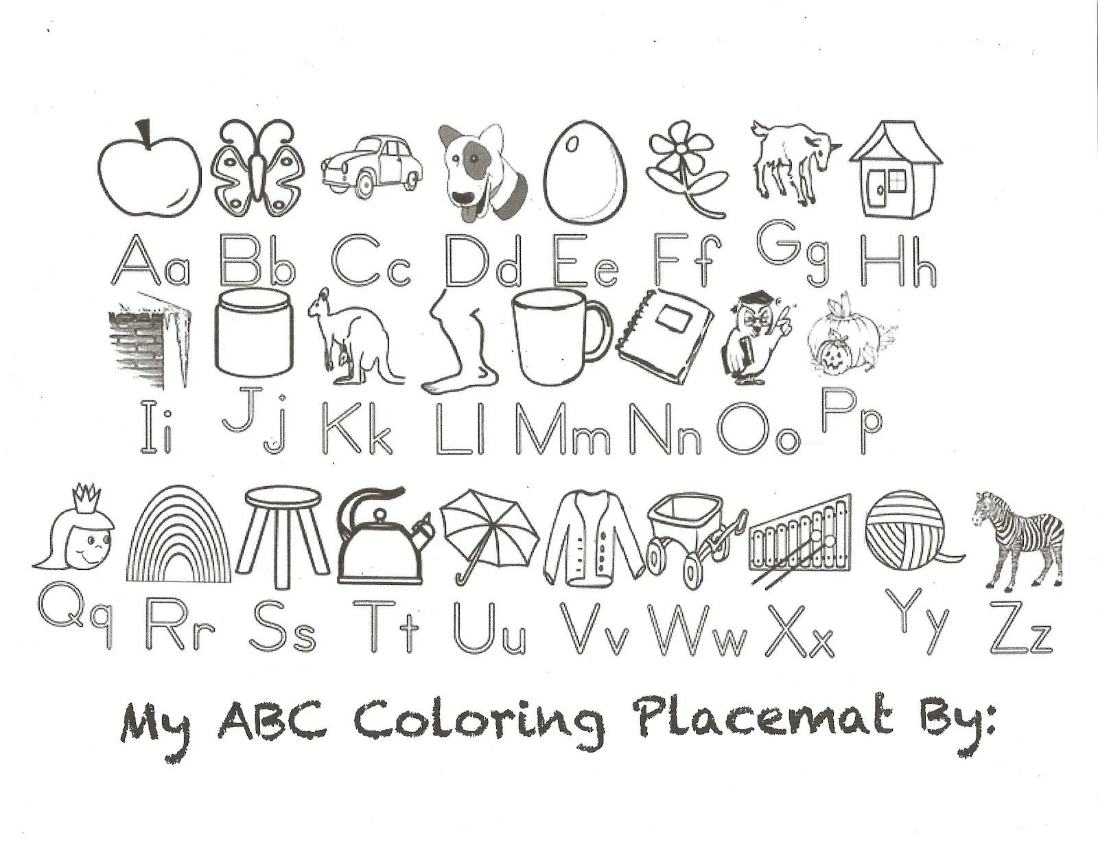 ABC Ausmalbilder 17