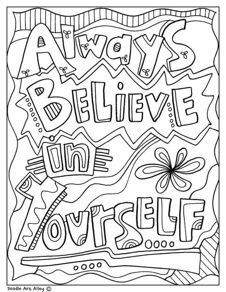Affirmations Coloring Pages 7