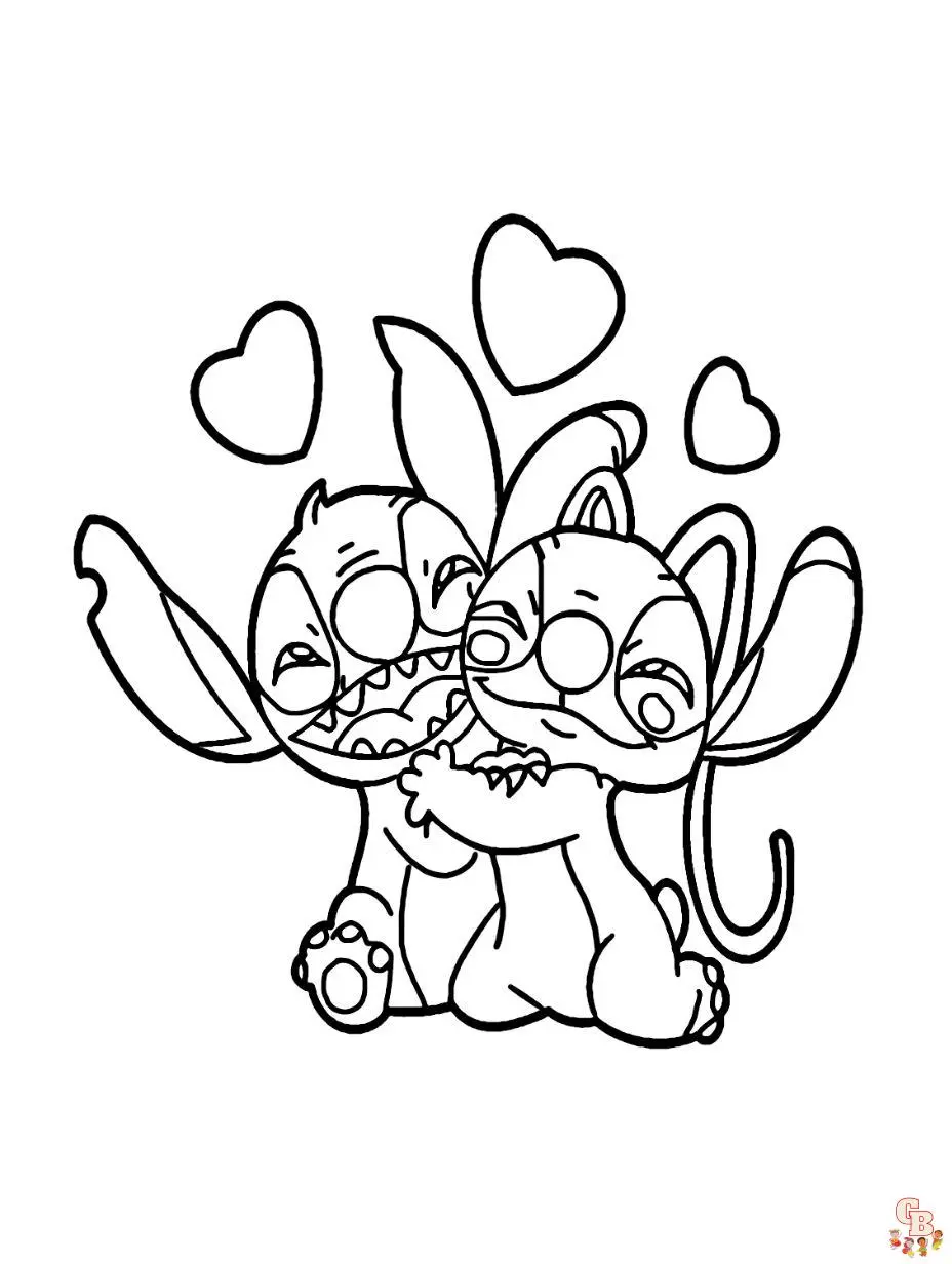 Angel And Stitch Coloring Pages 14