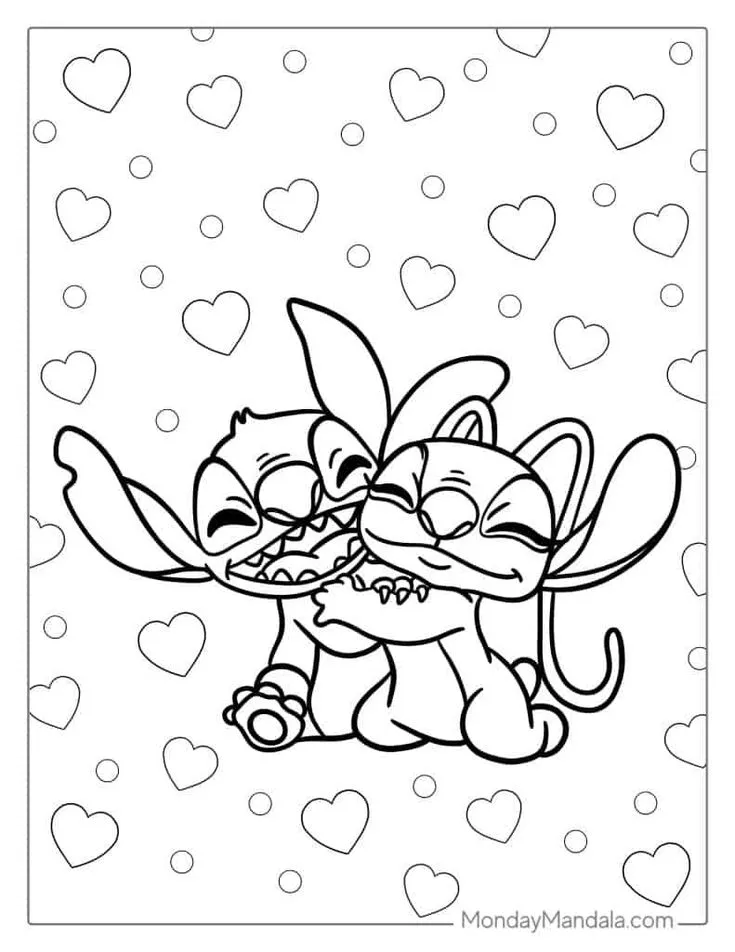 Angel And Stitch Coloring Pages 6