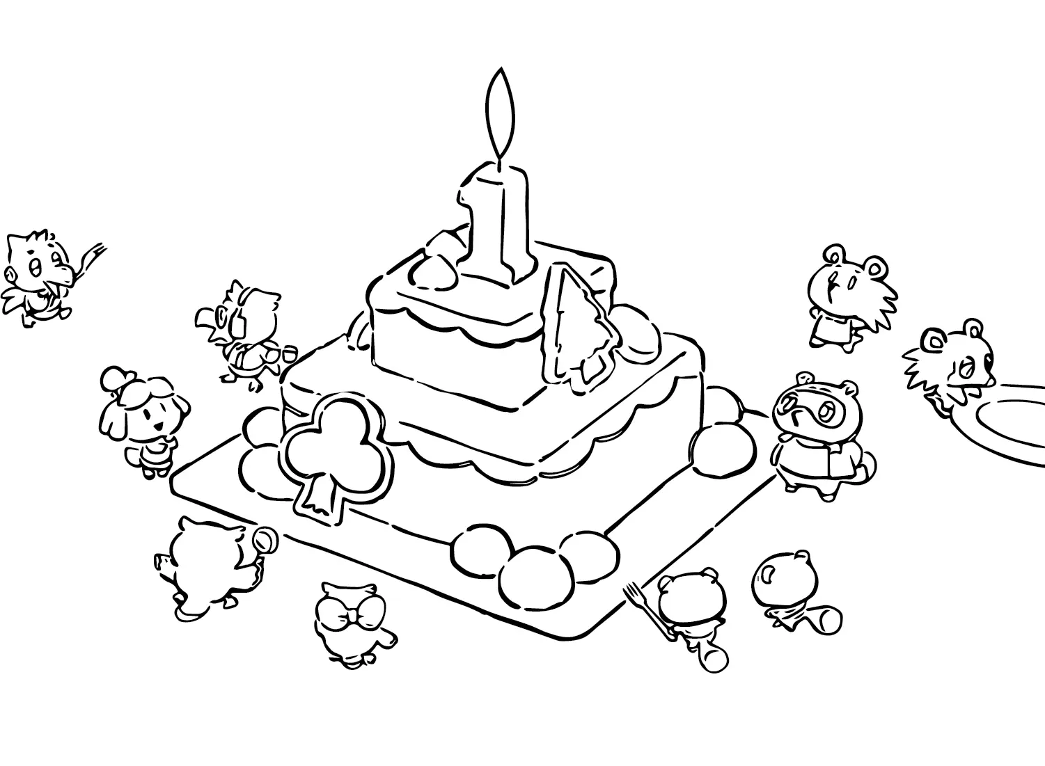 Animal Crossing Ausmalbilder 3