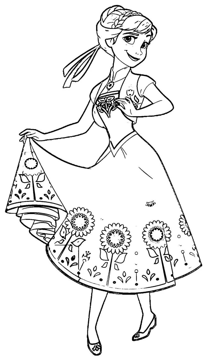 Anna Frozen Para Colorear 18