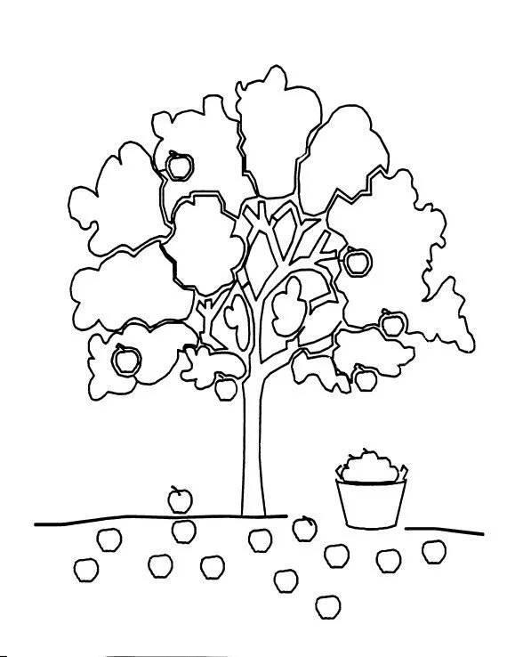 Desenhos de Macieira Para Colorir 22