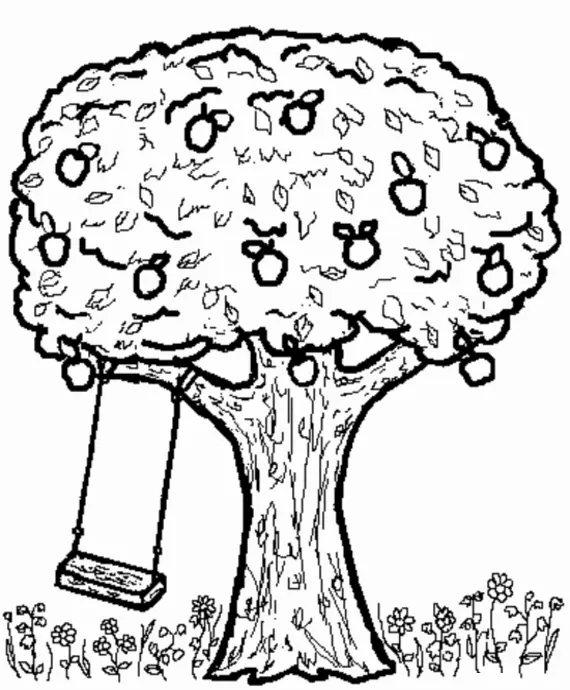 Desenhos de Macieira Para Colorir 23