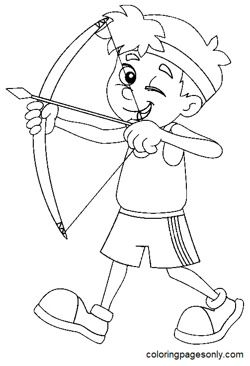 Archery Coloring Pages