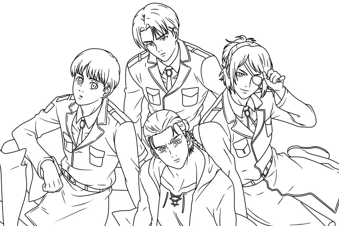 Desenhos de Attack On Titan AOT Desenhos para colorir 4