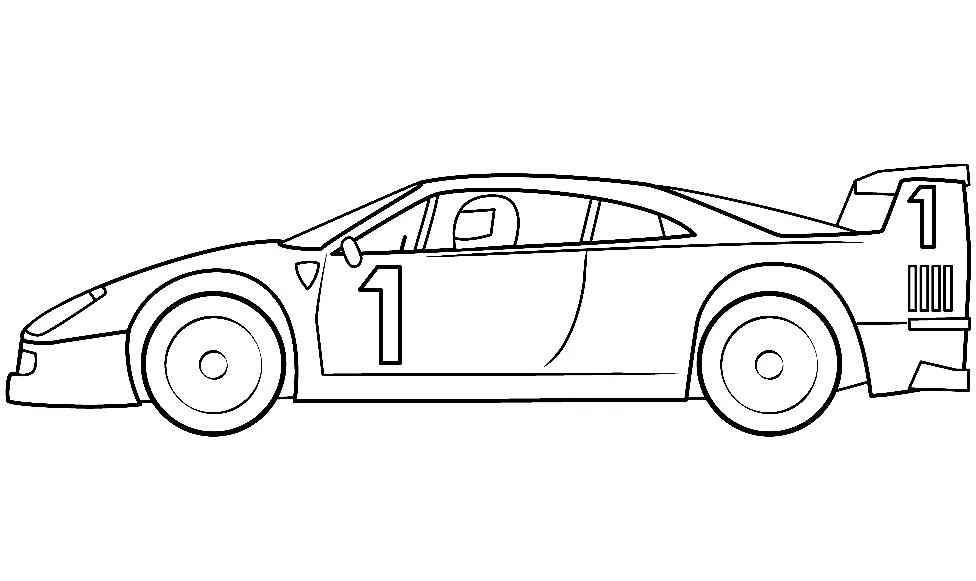 Autosport Coloring Pages 1