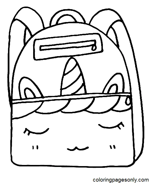 Desenhos de Mochila Para Colorir 1