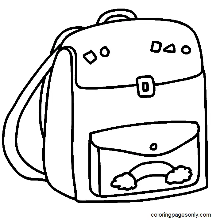 Desenhos de Mochila Para Colorir 6