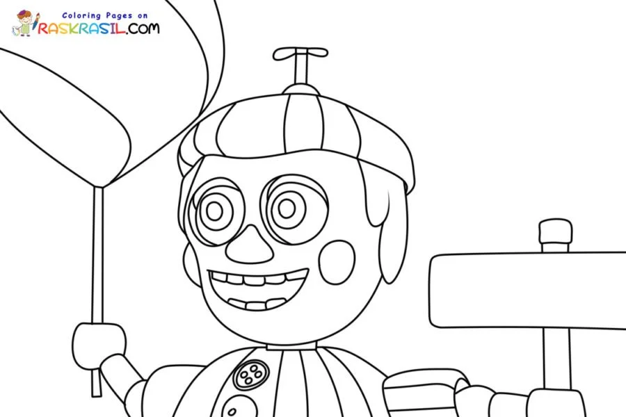Nino Con Globos Para Colorear 2