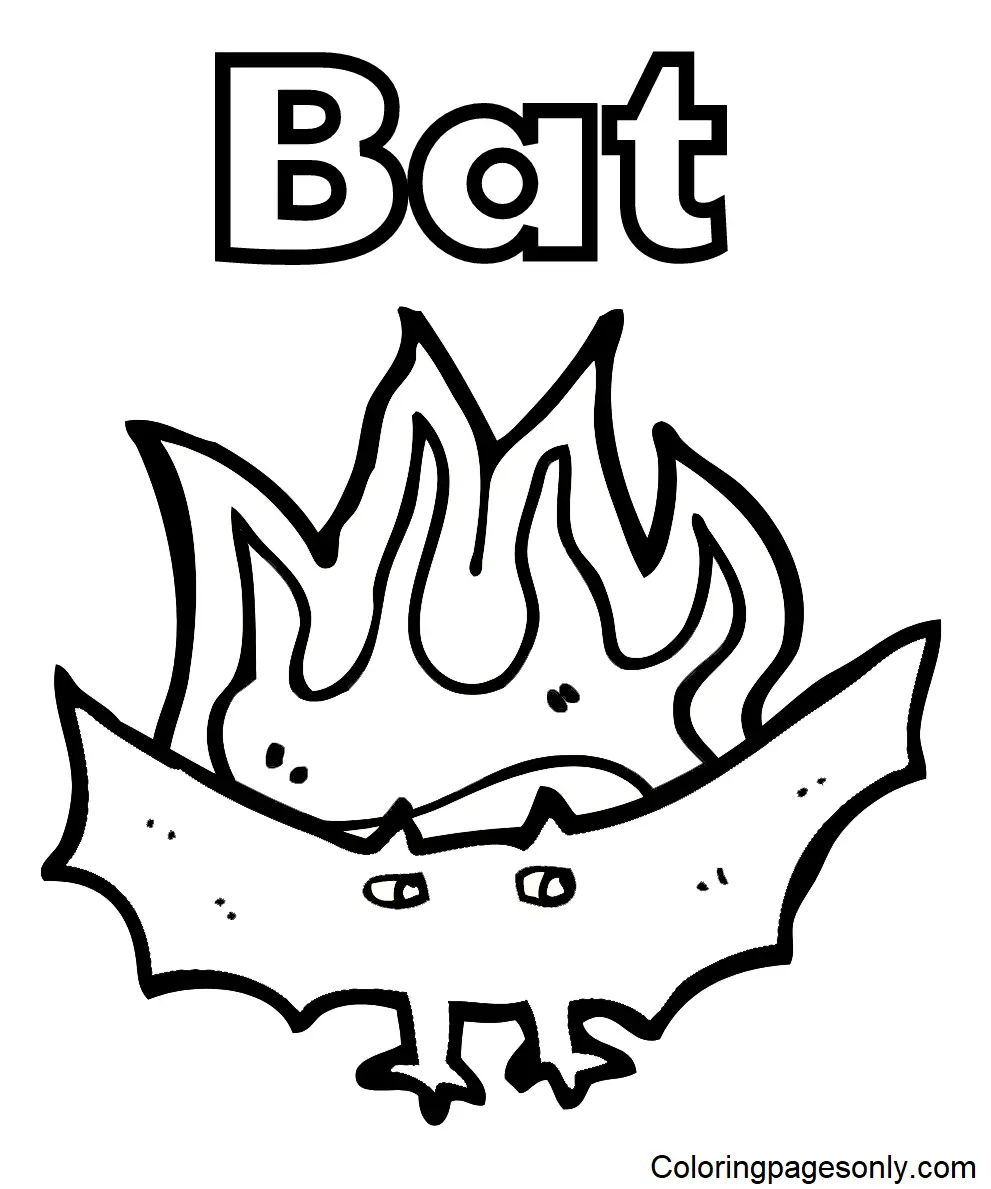 Bat Coloring Pages 10