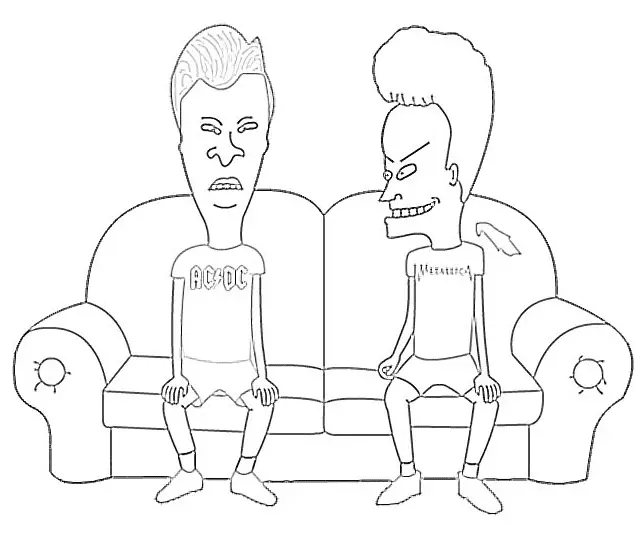 Beavis and Butt Head Do the Universe Coloring Pages 2