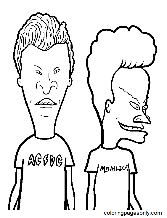 Beavis and Butt Head Do the Universe Coloring Pages 3