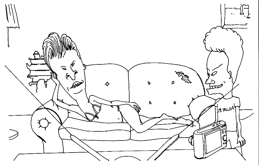 Beavis and Butt Head Do the Universe Coloring Pages 4