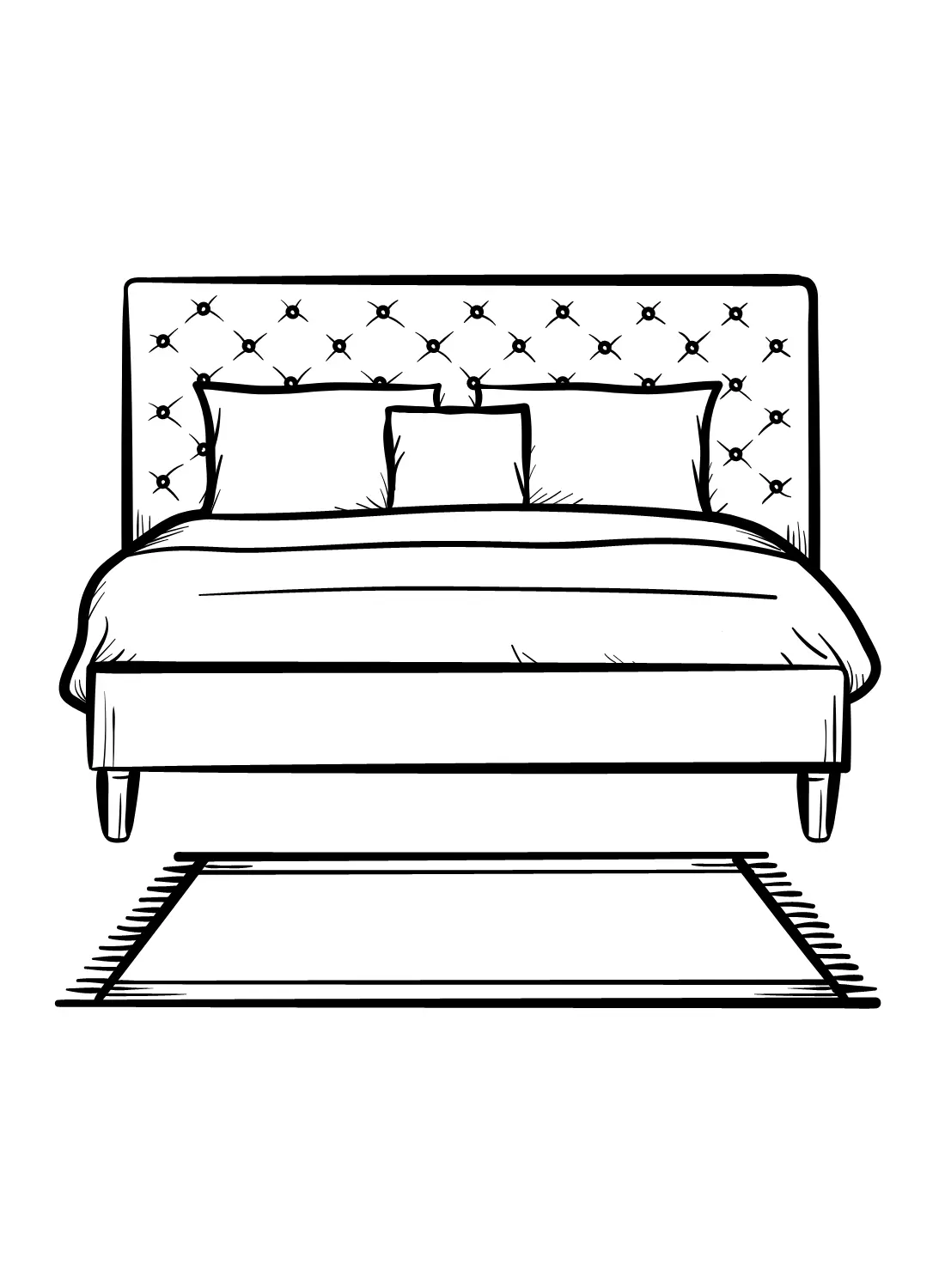 Bed Coloring Pages