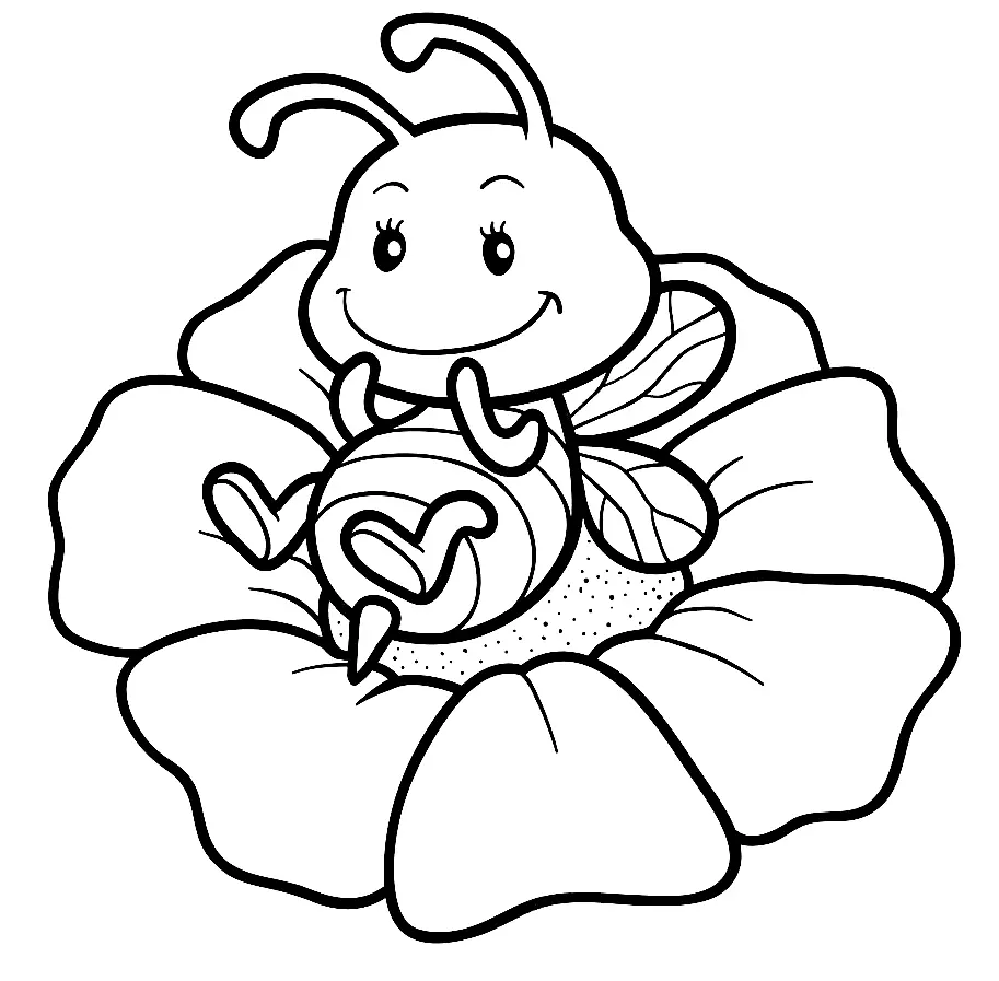 Bee Coloring Pages