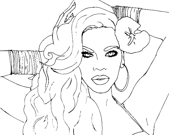 Desenhos de Beyonce Para Colorir 12