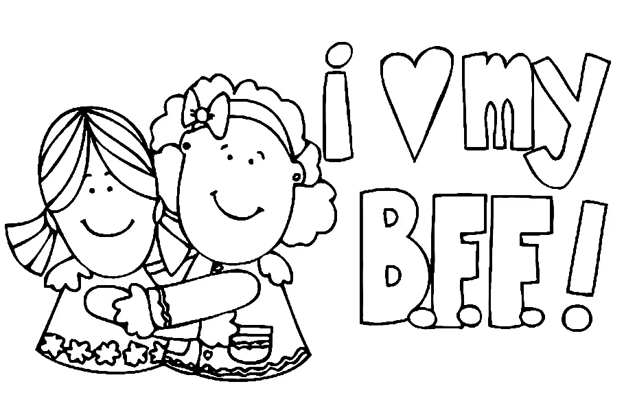Desenhos de Bff Para Colorir