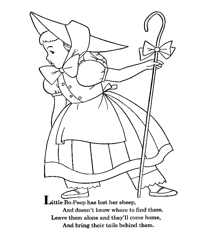 Desenhos de Bo Peep Para Colorir