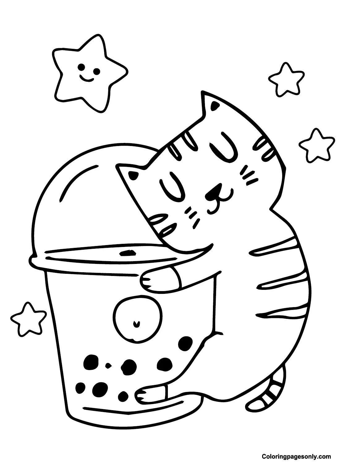 Boba Tea Coloring Pages 14