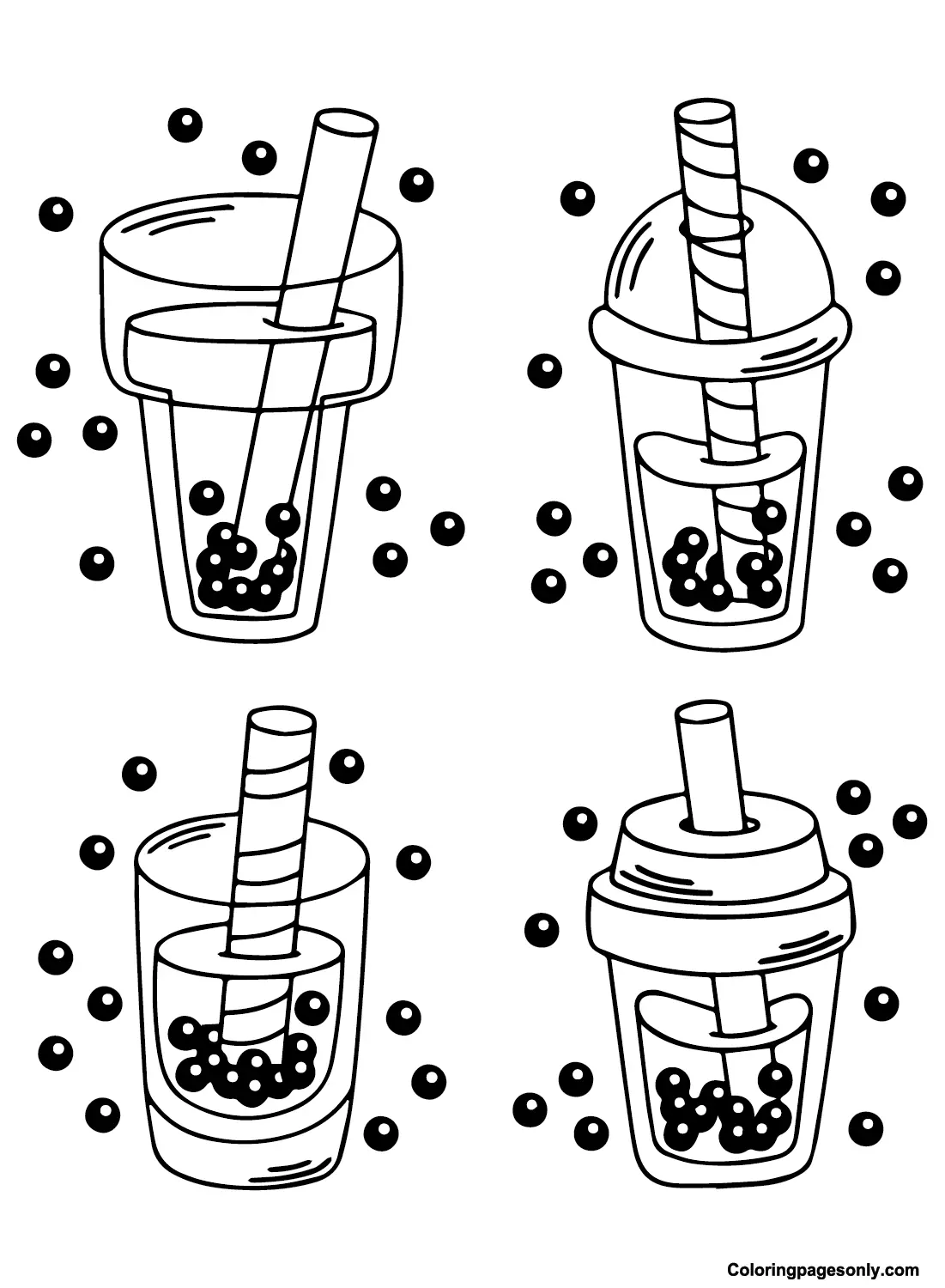 Boba Tea Coloring Pages 15