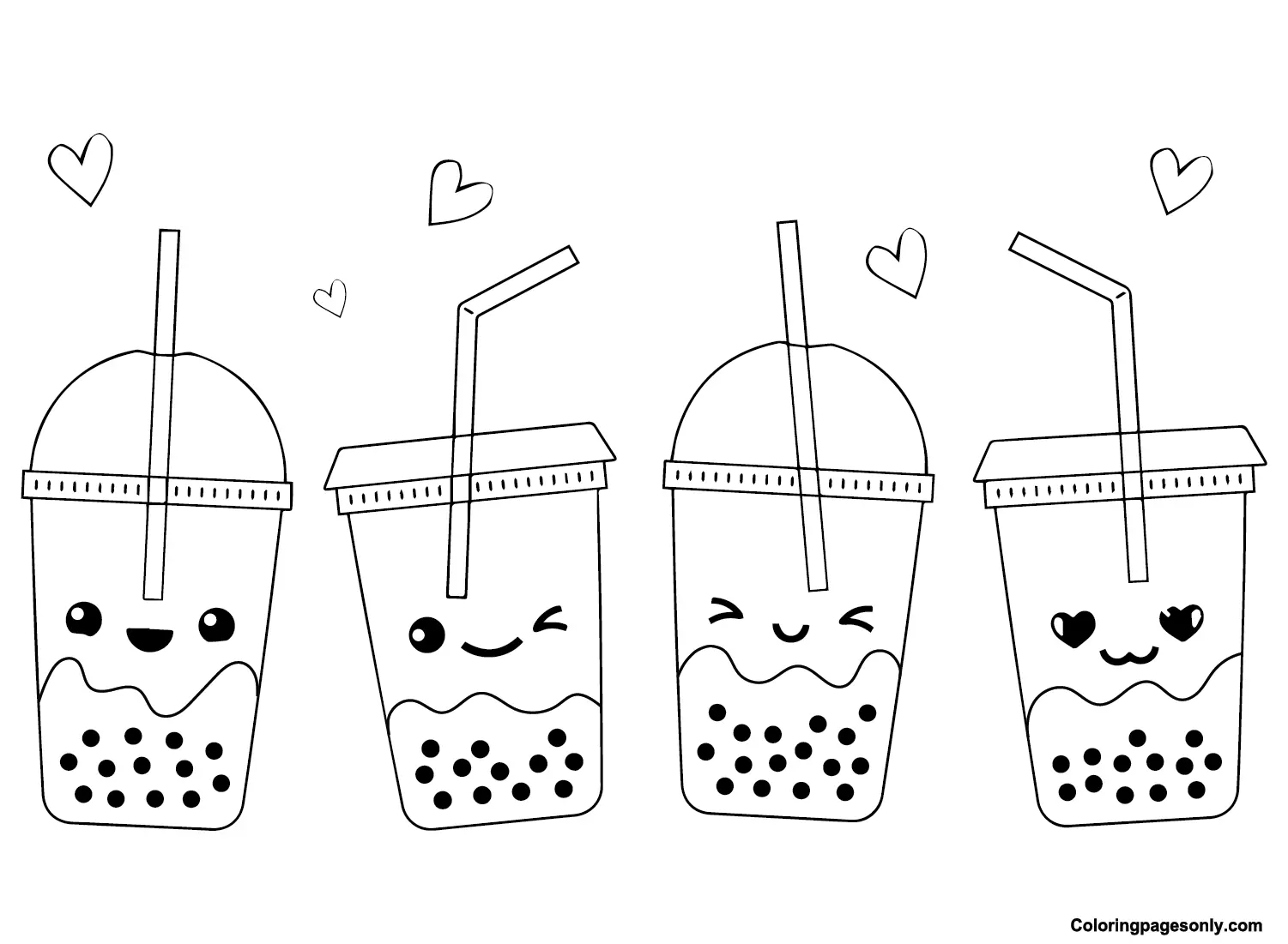 Boba Tea Coloring Pages 5