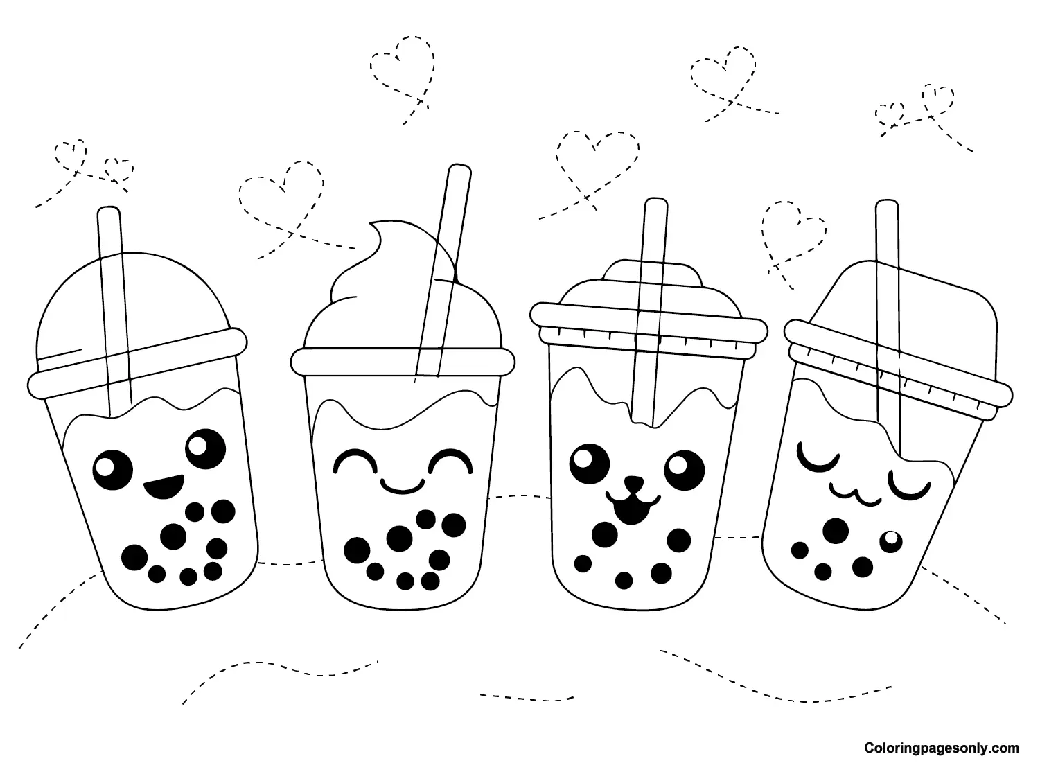 Boba Tea Coloring Pages 7
