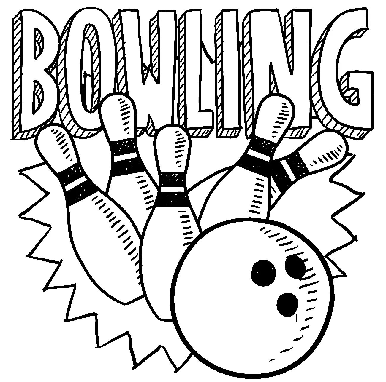 Bowling Coloring Pages 1