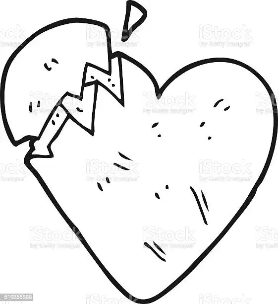 Corazones Rotos Para Colorear