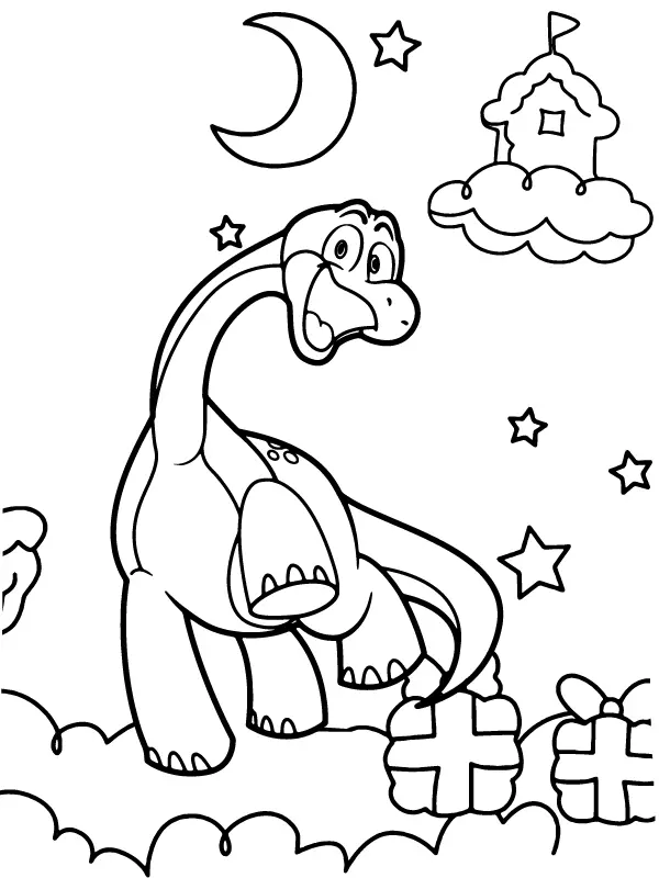 Bron the Dinosaur Coloring Pages