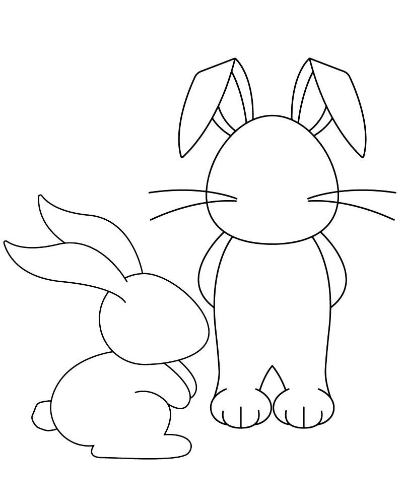Modelos de coelho Para Colorir