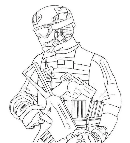 Desenhos de Call Of Duty Para Colorir 10