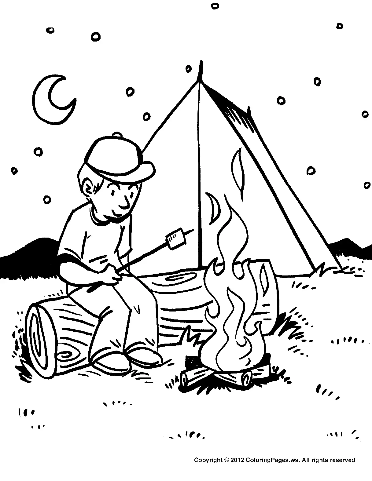 Ausmalbilder Camping 16