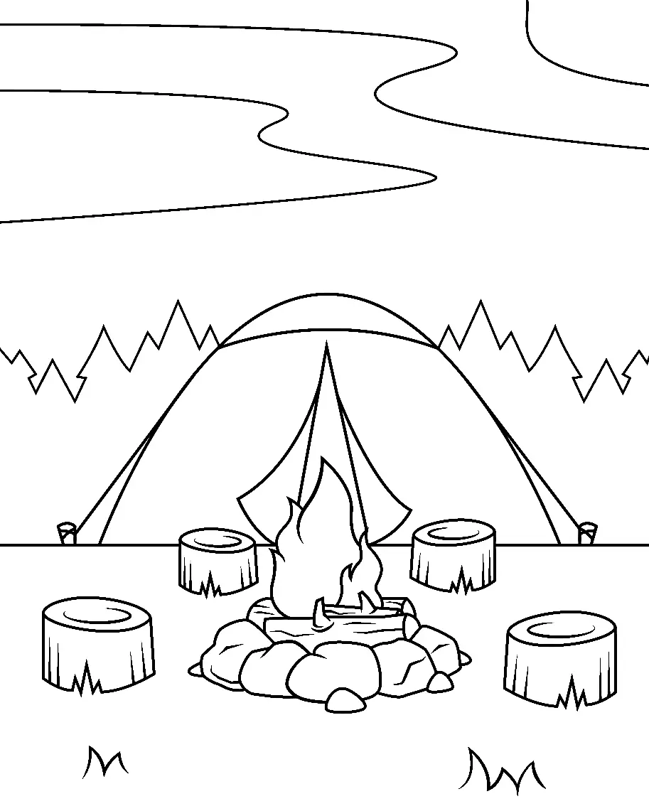 Ausmalbilder Camping 24