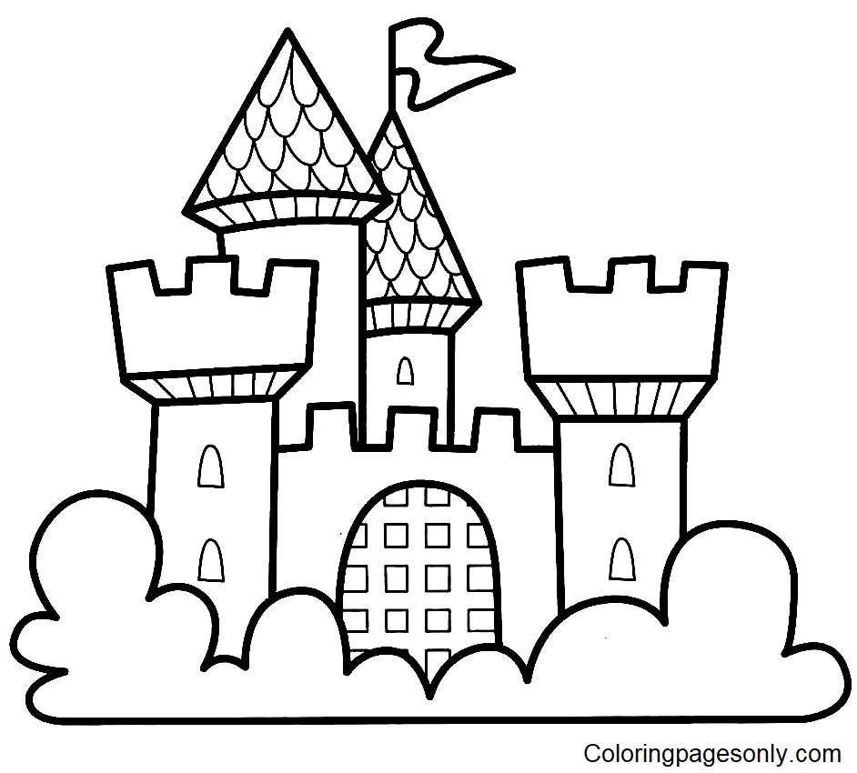 Desenhos de Castelo Para Colorir 41