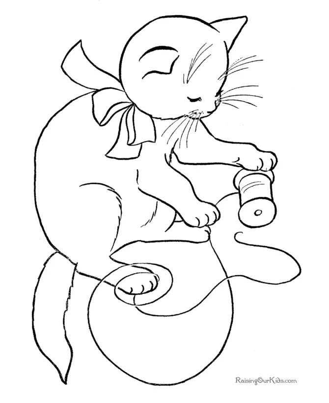 Cat Coloring Pages 10