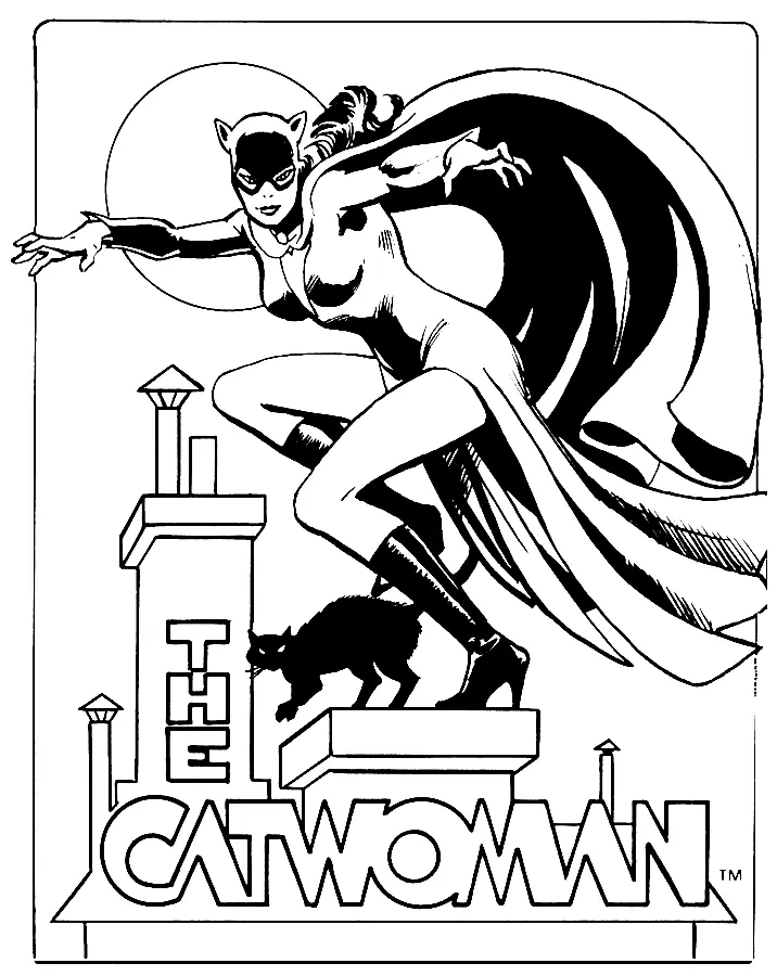 Catwoman Coloring Pages 2