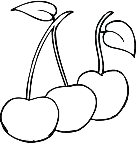 Cherry Coloring Pages 1