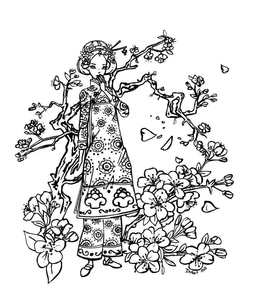 Cherry Tree Coloring Pages 34