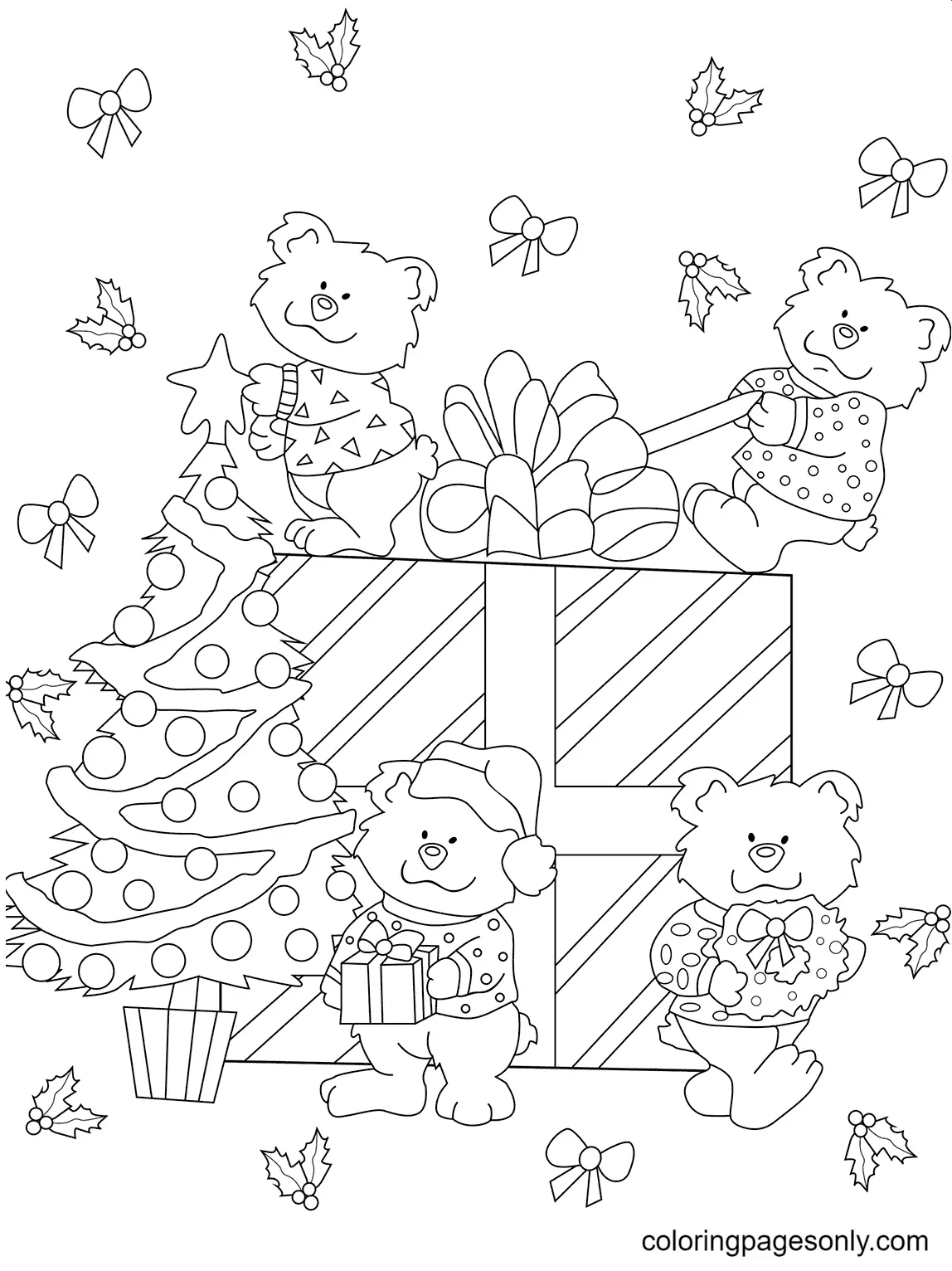 Weihnachtstiere Ausmalbilder 49