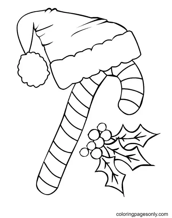 Bastones De Caramelo De Navidad Para Colorear 23