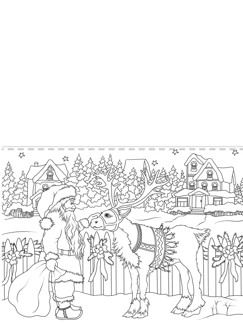 Weihnachtskarten Ausmalbilder 31