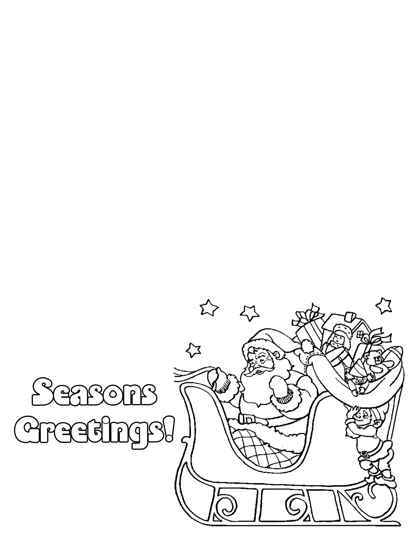 Weihnachtskarten Ausmalbilder 41