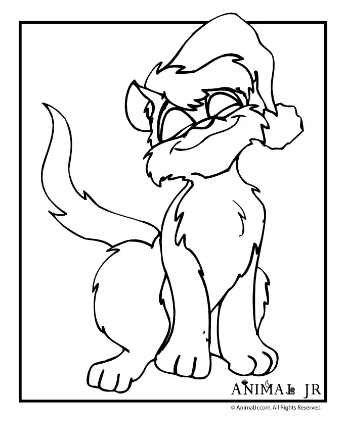 Gatos Navidenos Para Colorear 27