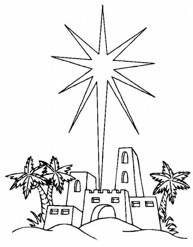 Estrella Navidad Para Colorear 2