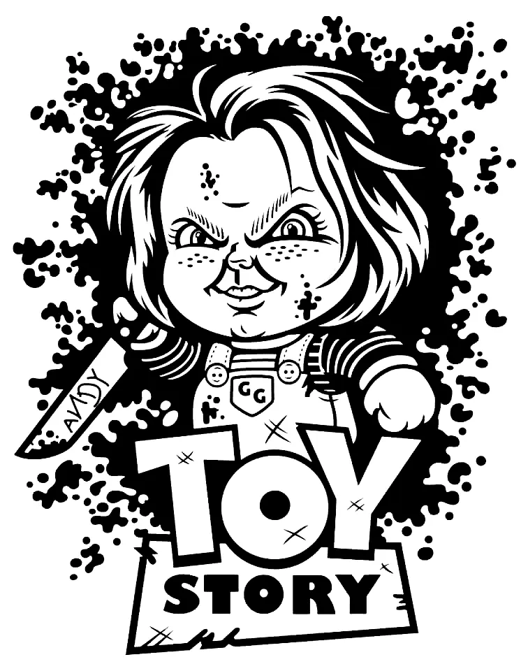 Chucky Para Colorear 14