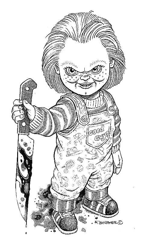 Chucky Para Colorear 7
