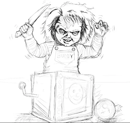 Chucky Para Colorear 8