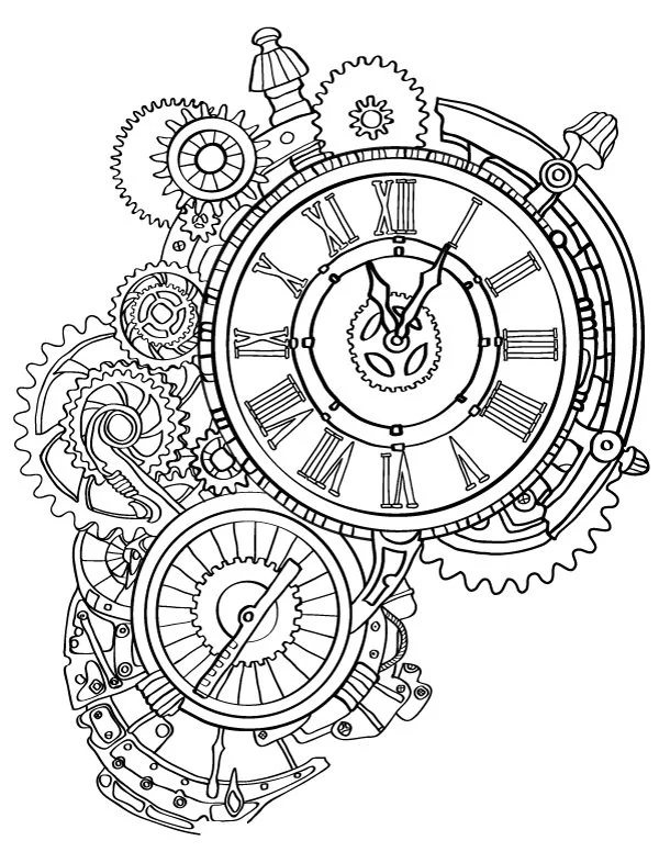 Desenhos de Relogio Para Colorir 1