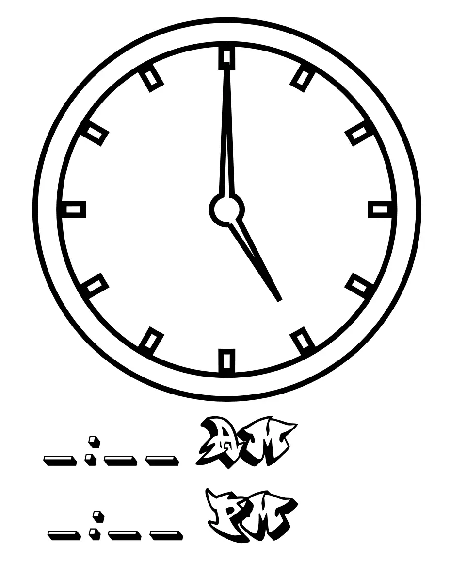Desenhos de Relogio Para Colorir 41